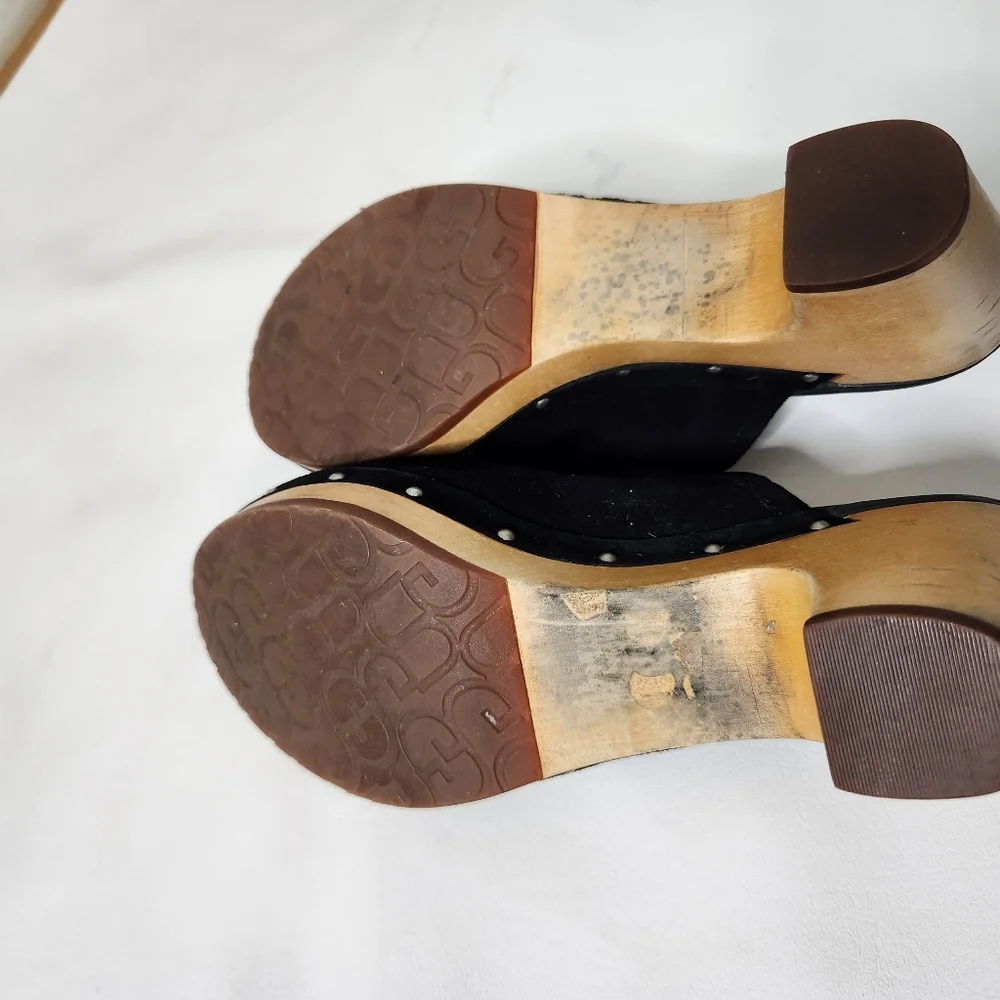 UGG Australia Abbie Suede Sherpa Studded Clogs - Picture 5 of 7